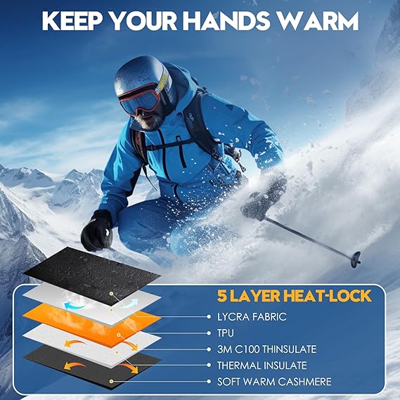 🎁Windproof Touchscreen Winter Gloves – Thermal Warmth for Men & Women
