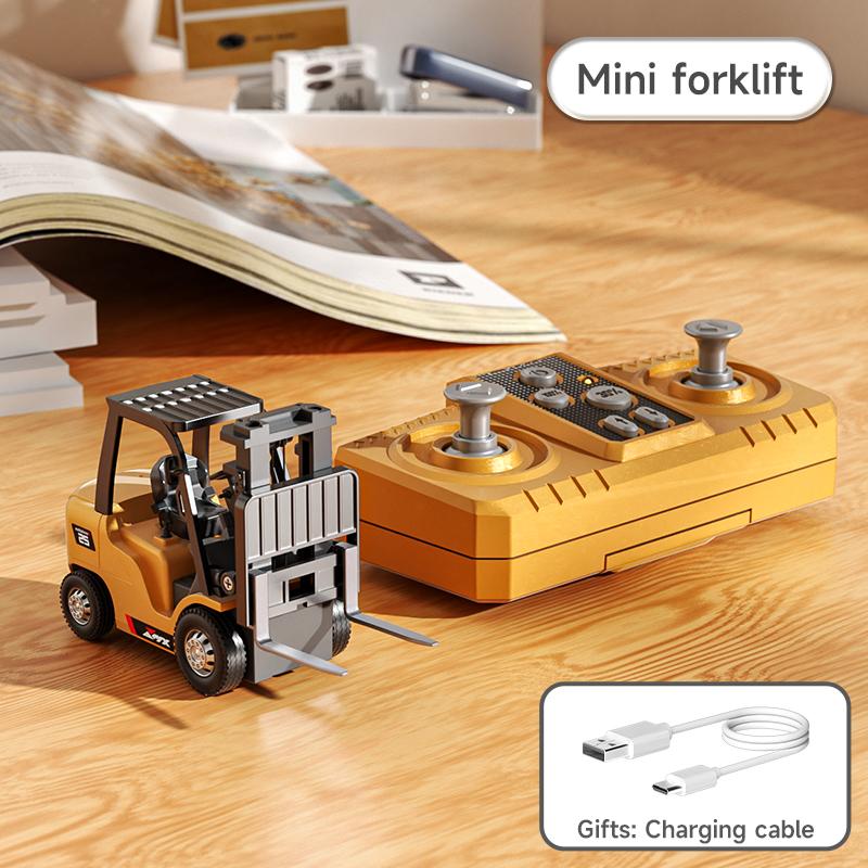 🔥BRRRRT🔧 1/64 Mini RC Construction Trucks Set with Lights, Sounds & Full Detail