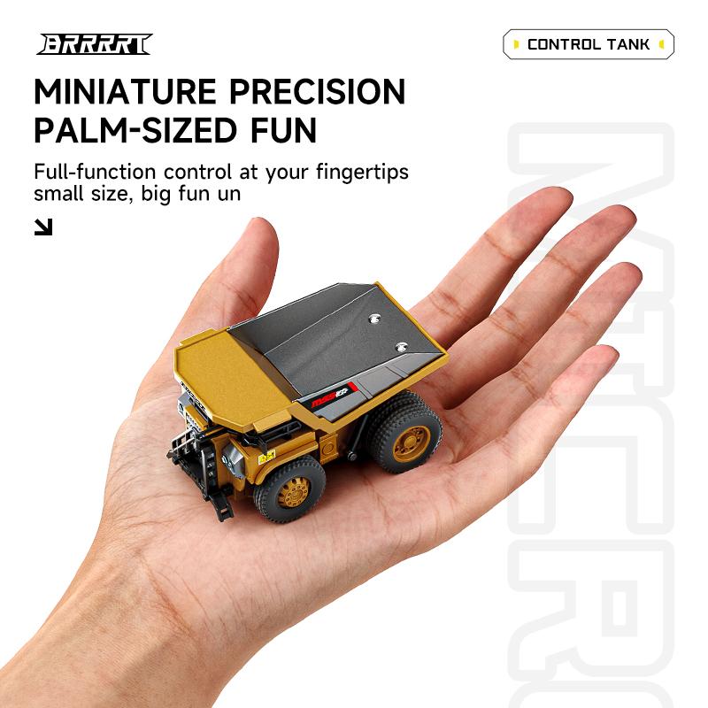 🔥BRRRRT🔧 1/64 Mini RC Construction Trucks Set with Lights, Sounds & Full Detail