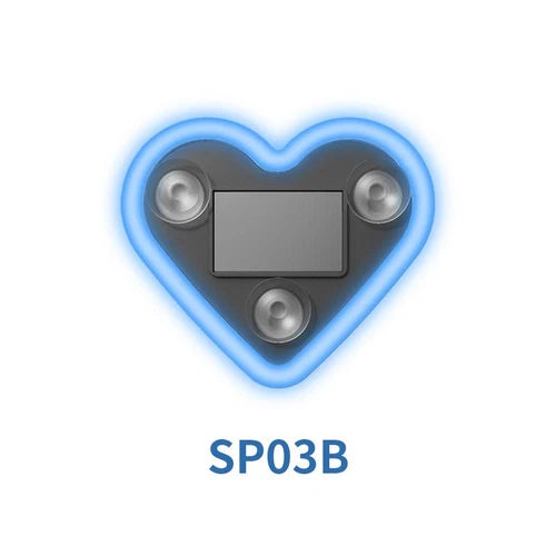 🌟Solar-powered💡 wireless LED triangular heart-shaped C-pillar neon light