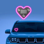 🌟Solar-powered💡 wireless LED triangular heart-shaped C-pillar neon light