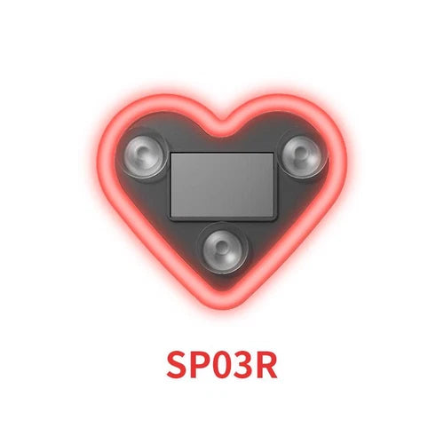 🌟Solar-powered💡 wireless LED triangular heart-shaped C-pillar neon light