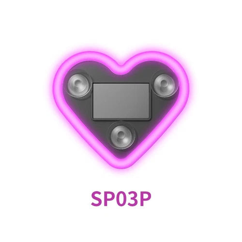 🌟Solar-powered💡 wireless LED triangular heart-shaped C-pillar neon light