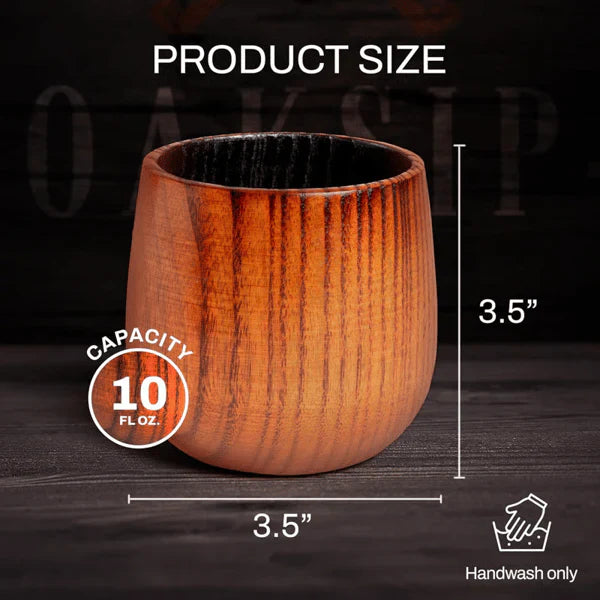 🎁Handmade and Charred Drinking Vessel -Original Wooden Bourbon Drinking Glass