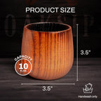 🎁Handmade and Charred Drinking Vessel -Original Wooden Bourbon Drinking Glass