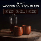 🎁Handmade and Charred Drinking Vessel -Original Wooden Bourbon Drinking Glass